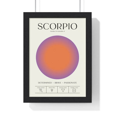 Framed Scorpio Astrology Chart poster