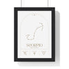 Framed Scorpio Minimalist Astrology Chart poster