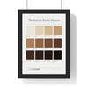 Scottish Brew Colour Chart in a black frame, one of the three prints in the Scottish set