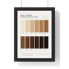 Scouse Brew Colour Chart in a black frame