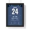 Seattle Seahawks 2011 Wild Card Poster - Marshawn Lynch 24 Beast Quake Jersey Print framed in a black frame, ready to hang