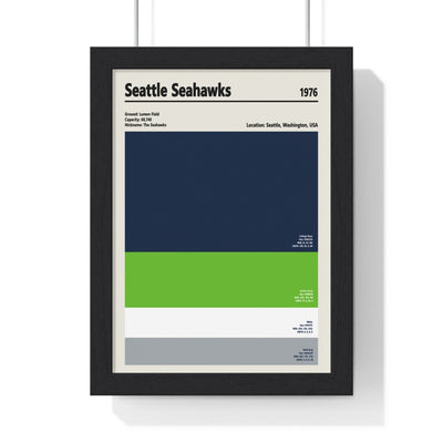 Framed Seattle Seahawks colour swatch print