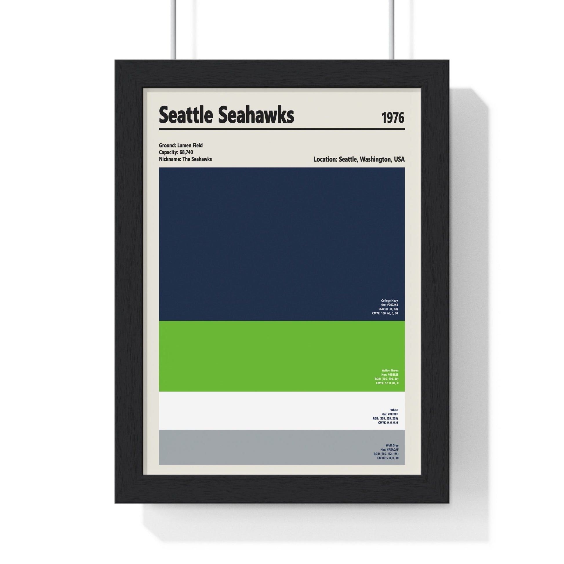 Seattle Seahawks Colour Swatch Print