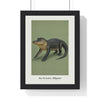 See Ya Later Alligator Print framed in a black frame, ready to hang