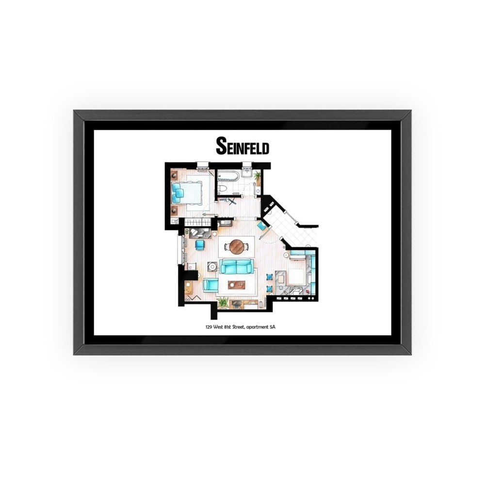 Seinfeld TV Show Apartment Floor Plan - Poster Kingz