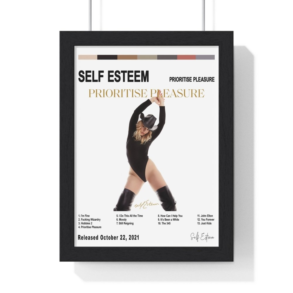 Self Esteem - Prioritise Pleasure Album Cover Poster - Poster Kingz - A5 (unframed) - White - 