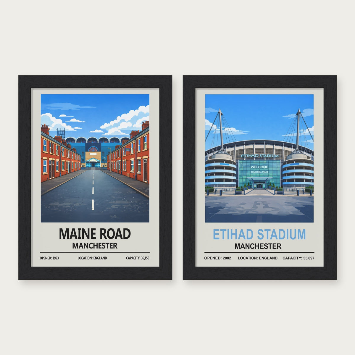 Manchester City Then & Now Stadium Set