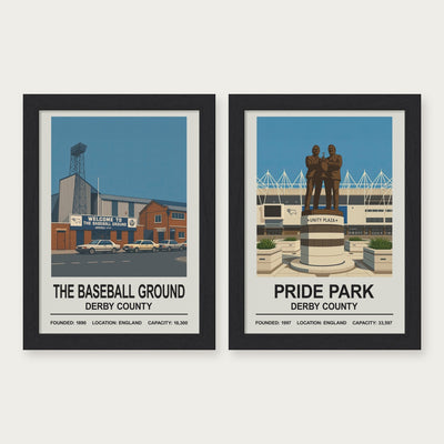 Derby County Then & Now Stadium Set