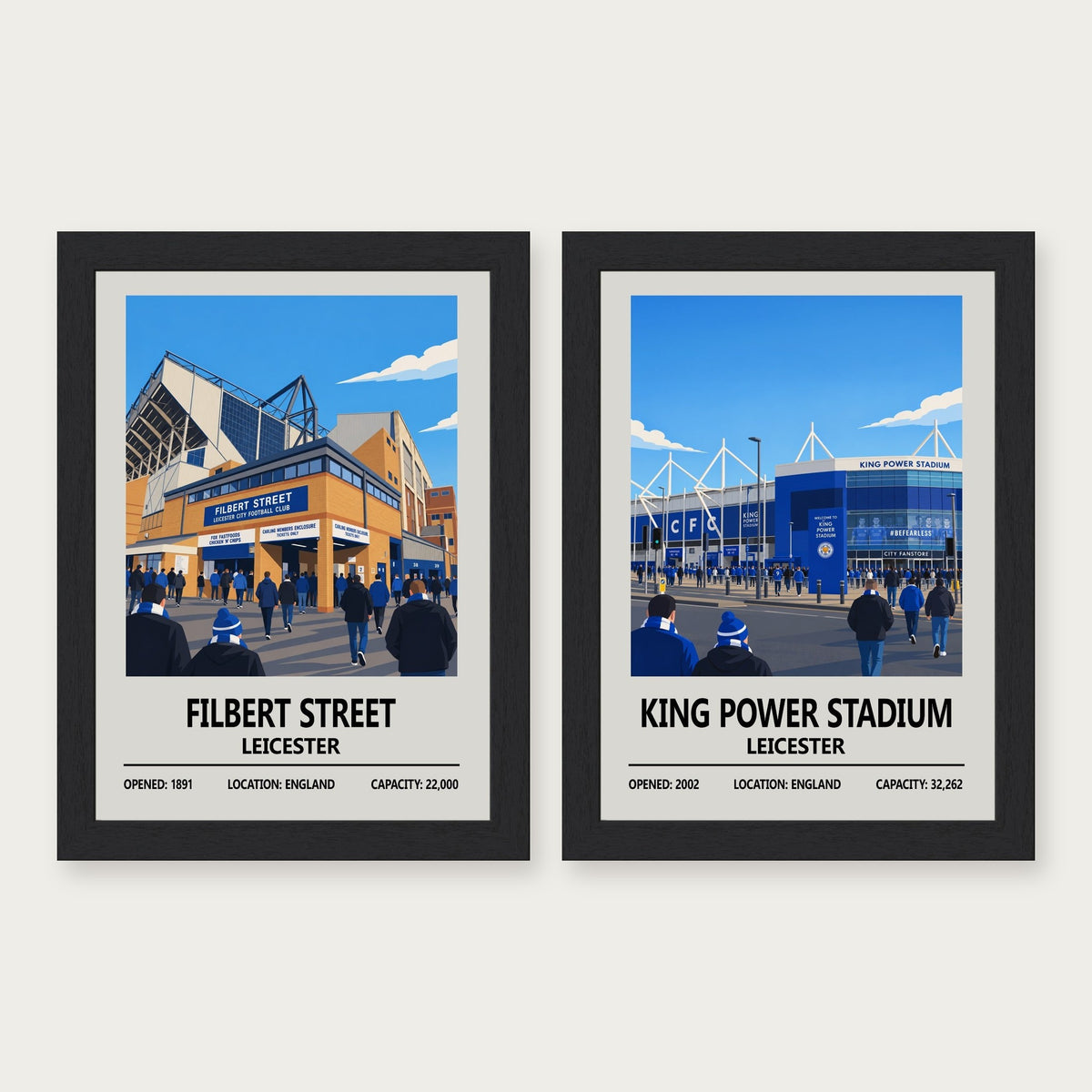 Leicester City Then & Now Stadium Set