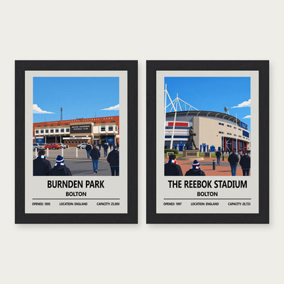 Bolton Wanderers Then & Now Stadium Set