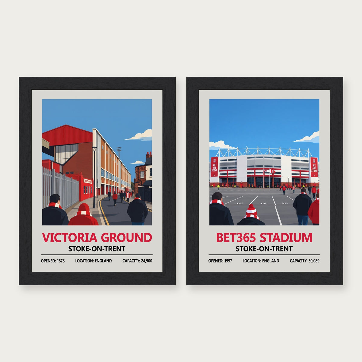 Stoke City Then & Now Stadium Set
