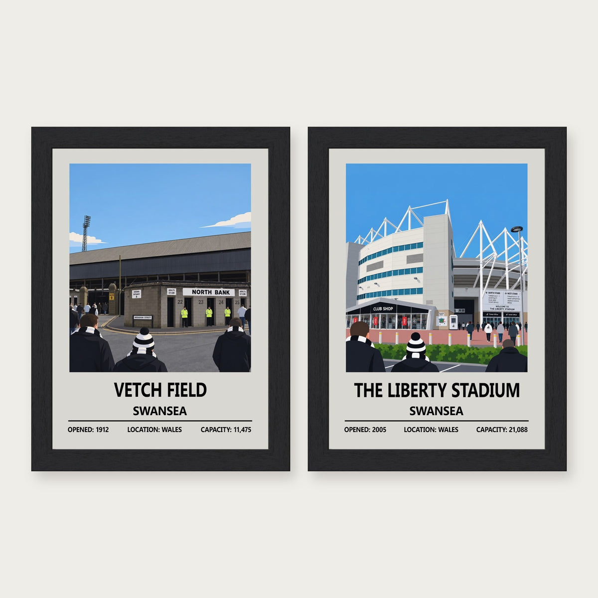 Swansea City Then & Now Stadium Set