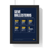 Seve Ballesteros print framed in a black frame, ready to hang