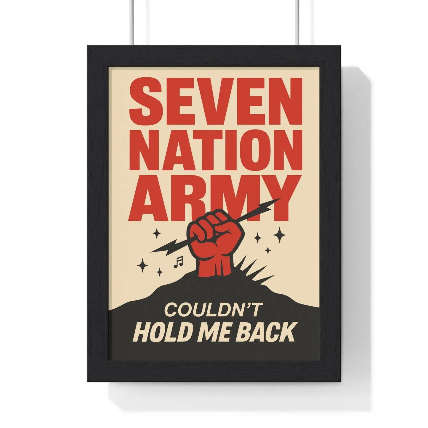 Framed Seven Nation Army Lyric Print poster