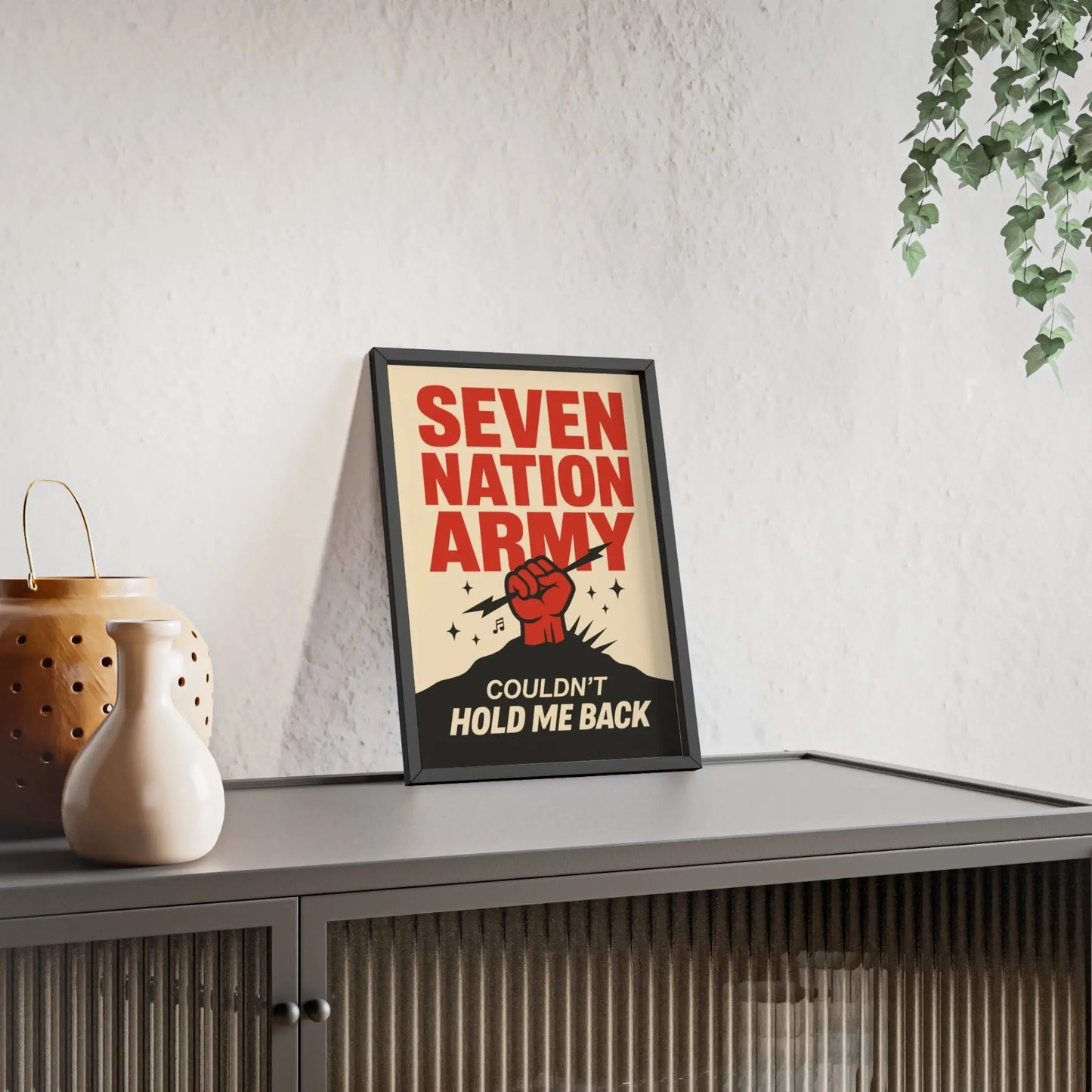 Framed Seven Nation Army Lyric Print poster