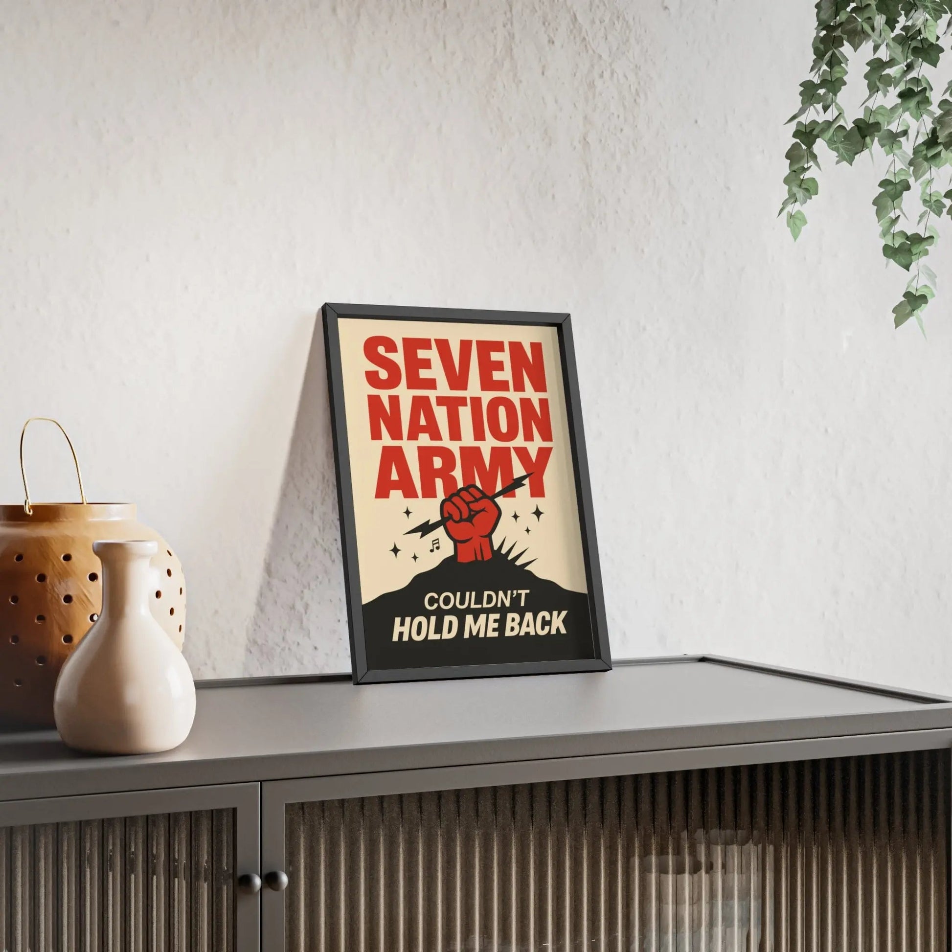 Framed Seven Nation Army Lyric Print poster