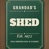 Personalised Shed Sign Print - design detail