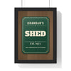 Personalised Shed Sign Print - framed print
