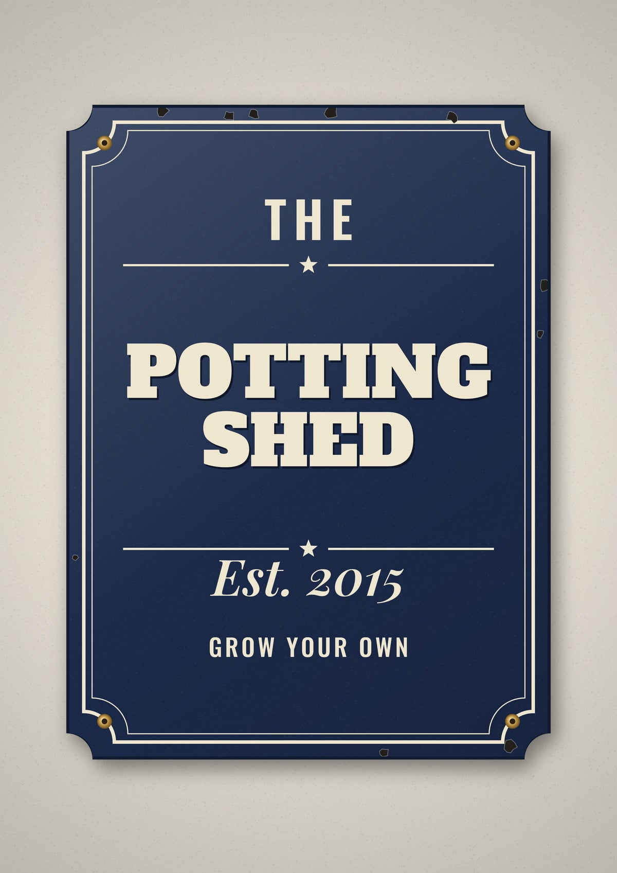 Personalised Shed Sign Print - third design