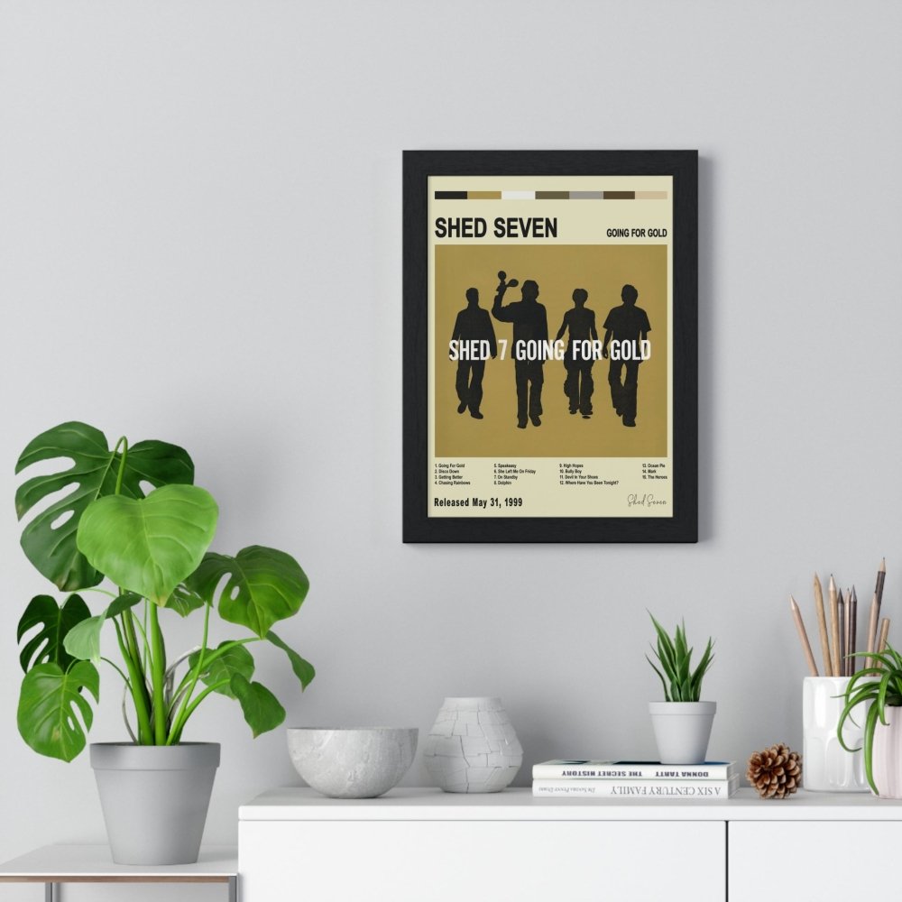 Shed Seven - Going for Gold Album Cover Poster - Poster Kingz - A5 (unframed) - White - 