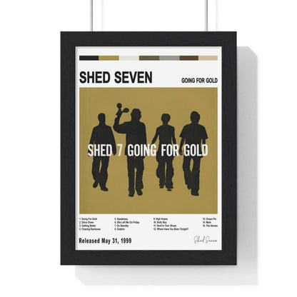 Shed Seven - Going for Gold Album Cover Poster - Poster Kingz - A5 (unframed) - White - 