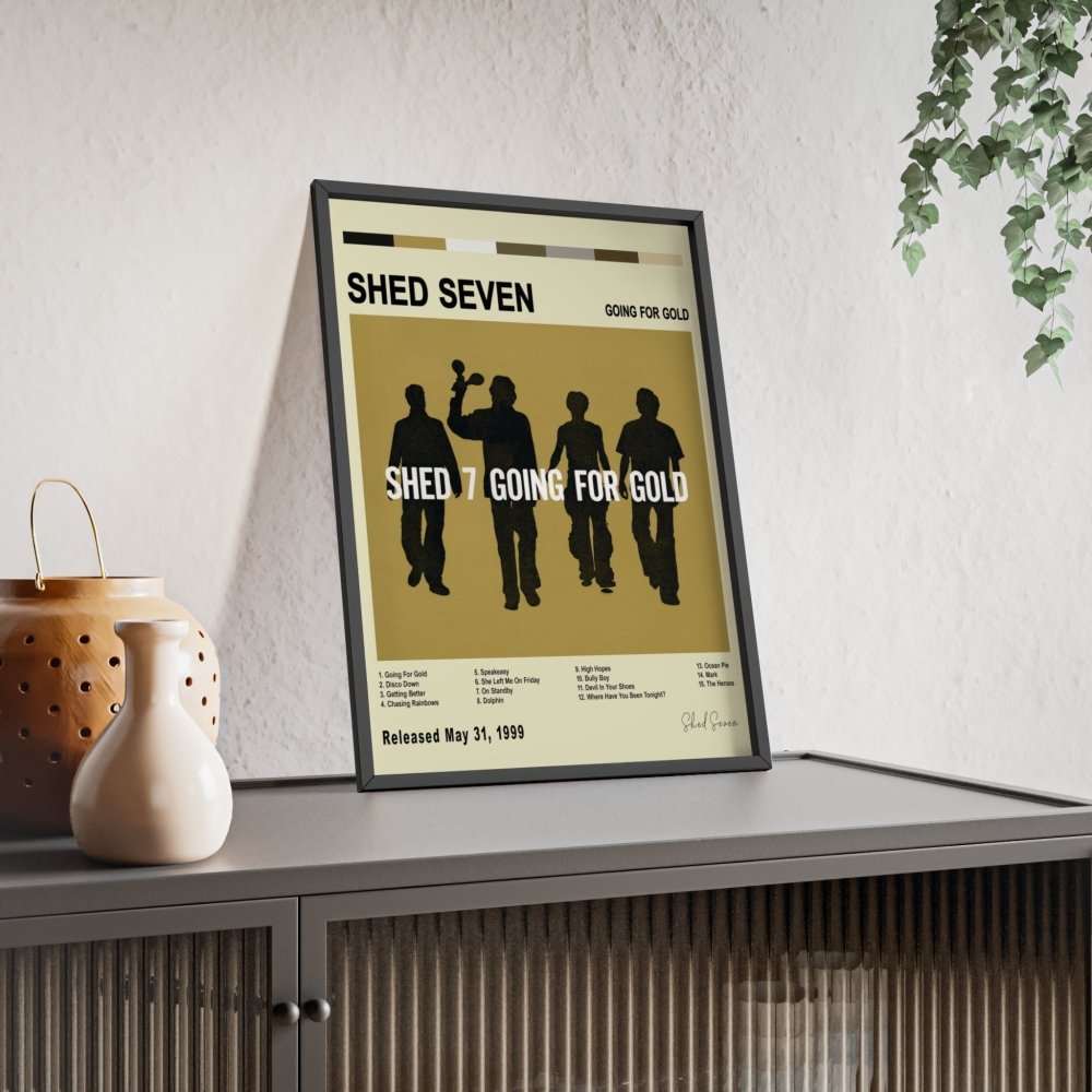 Shed Seven - Going for Gold Album Cover Poster - Poster Kingz - A5 (unframed) - White - 