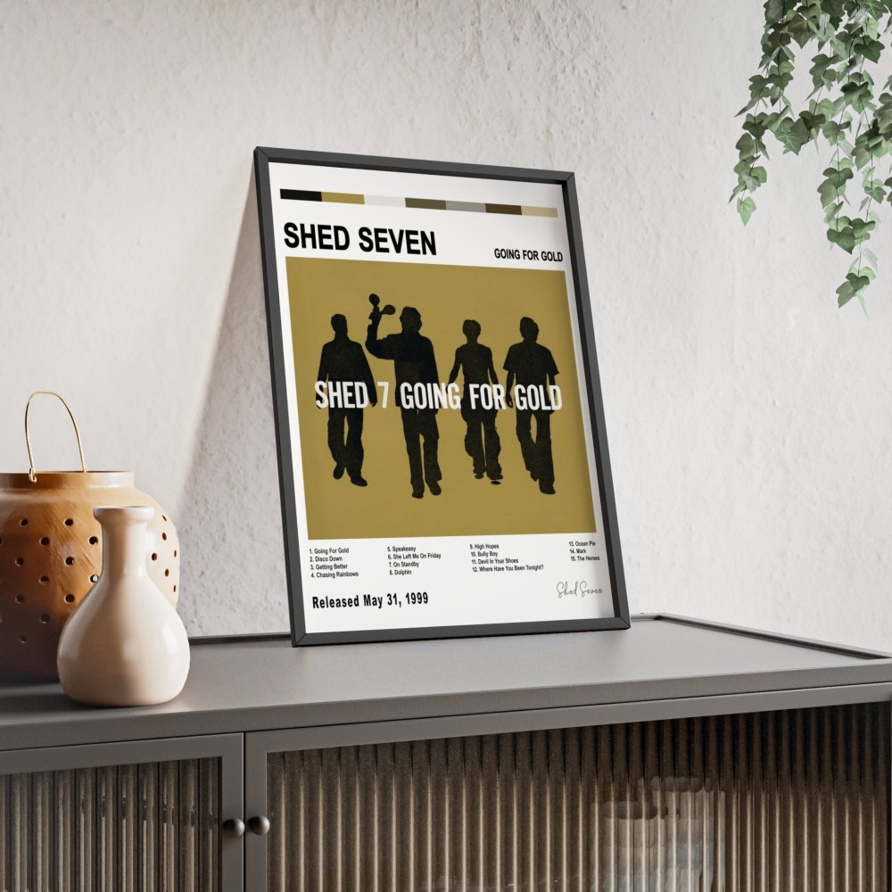 Shed Seven - Going for Gold Album Cover Poster - Poster Kingz - A5 (unframed) - White - 