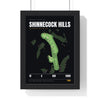 Shinnecock Hills 18th Hole print framed in a black frame, ready to hang
