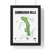 Shinnecock Hills 18th Hole White print framed in a black frame, ready to hang
