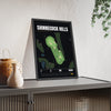 Shinnecock Hills 7th Hole print framed and leaning on a sideboard
