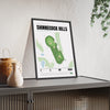 Shinnecock Hills 7th Hole White print framed and leaning on a sideboard