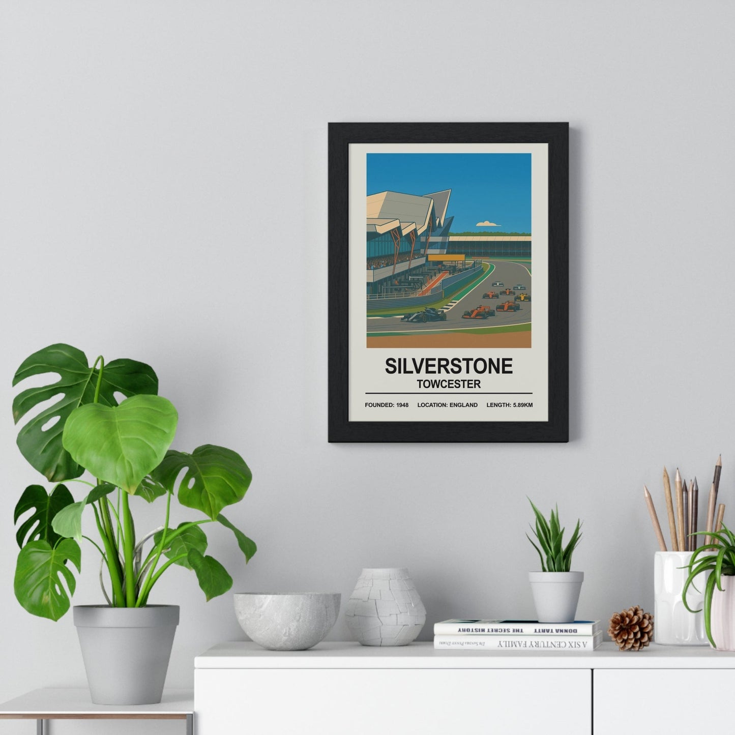 Framed Silverstone Towcester Racing Circuit Stadium poster