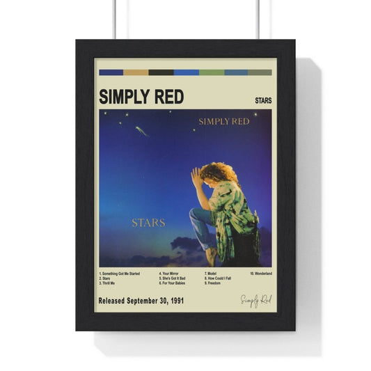 Simply Red - Stars Album Cover Poster - Poster Kingz - A5 (unframed) - Vintage - 