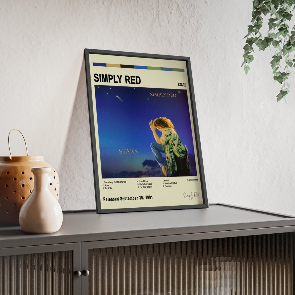 Simply Red - Stars Album Cover Poster - Poster Kingz - A5 (unframed) - White - 