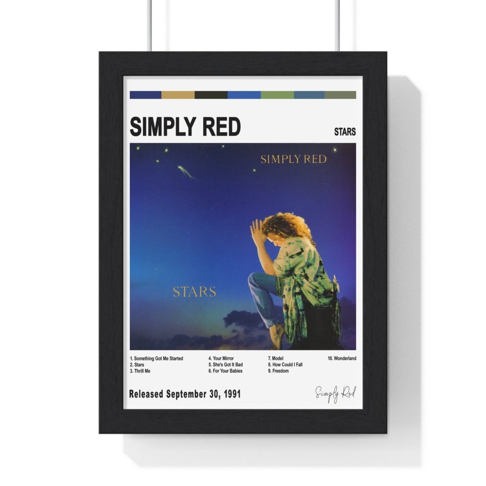 Simply Red - Stars Album Cover Poster - Poster Kingz - A5 (unframed) - White - 