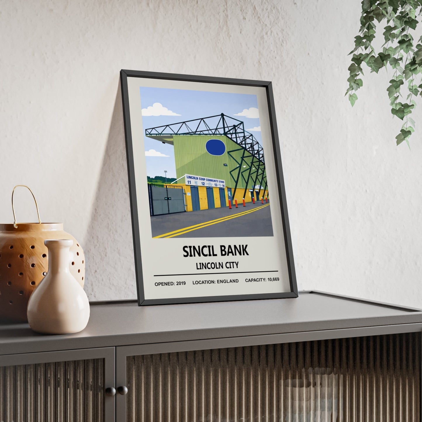 Sincil Bank Stadium Lincoln City Print - Poster Kingz - A5 (unframed) - 