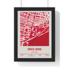 Framed Sincil Bank Stadium map print