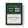 Back To Back 2026 Tennis print framed in a black frame, ready to hang