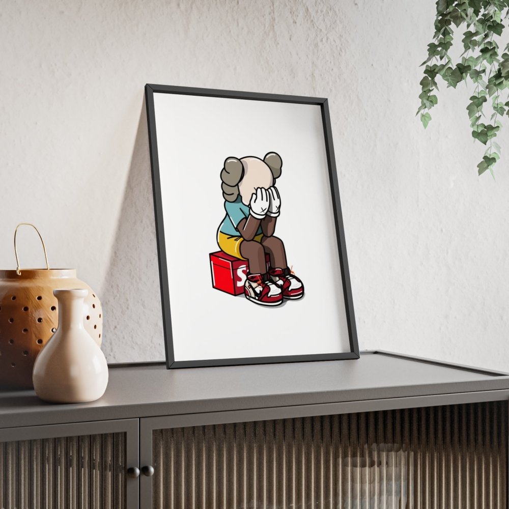 Sitting Sad KAWS Supreme Poster - Poster Kingz