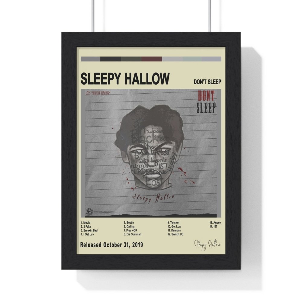 Sleepy Hallow Album Cover Poster - Poster Kingz - A5 (unframed) - Vintage - DON'T SLEEP