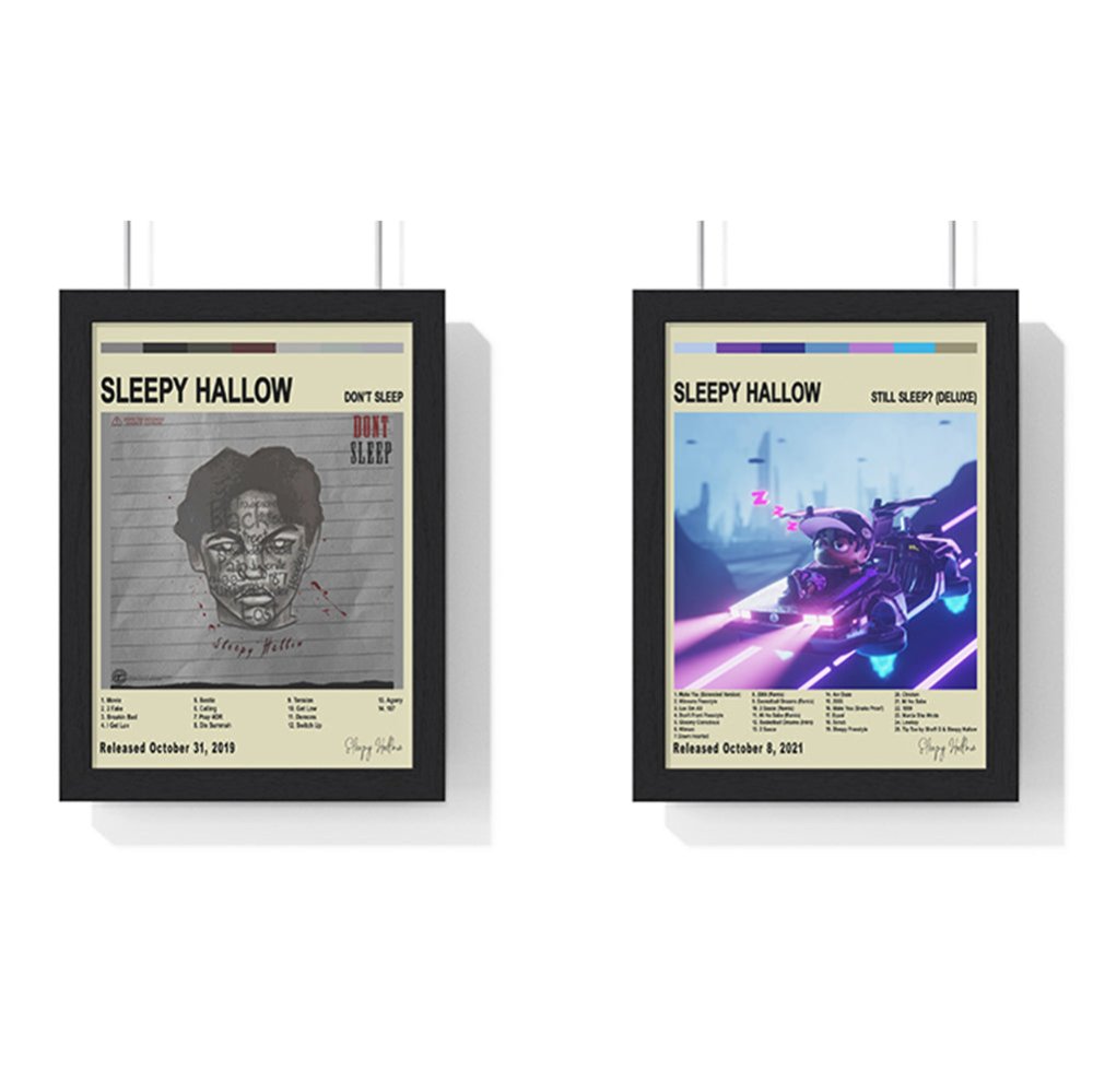 Sleepy Hallow Album Cover Poster - Poster Kingz - A5 (unframed) - Vintage - DON'T SLEEP