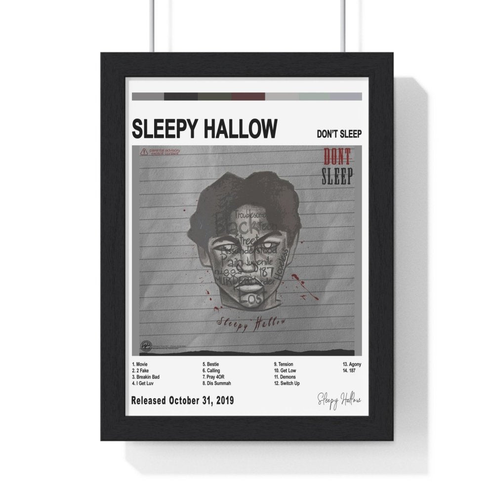 Sleepy Hallow Album Cover Poster - Poster Kingz - A5 (unframed) - White - DON'T SLEEP