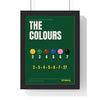 Snooker Colours print framed in a black frame, ready to hang