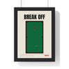Snooker Table print framed in a black frame, ready to hang