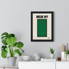 Snooker Table print framed on a living room wall