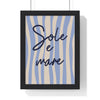 Framed Sole e Mare Italian Kitchen Print - Coastal Typography Art print