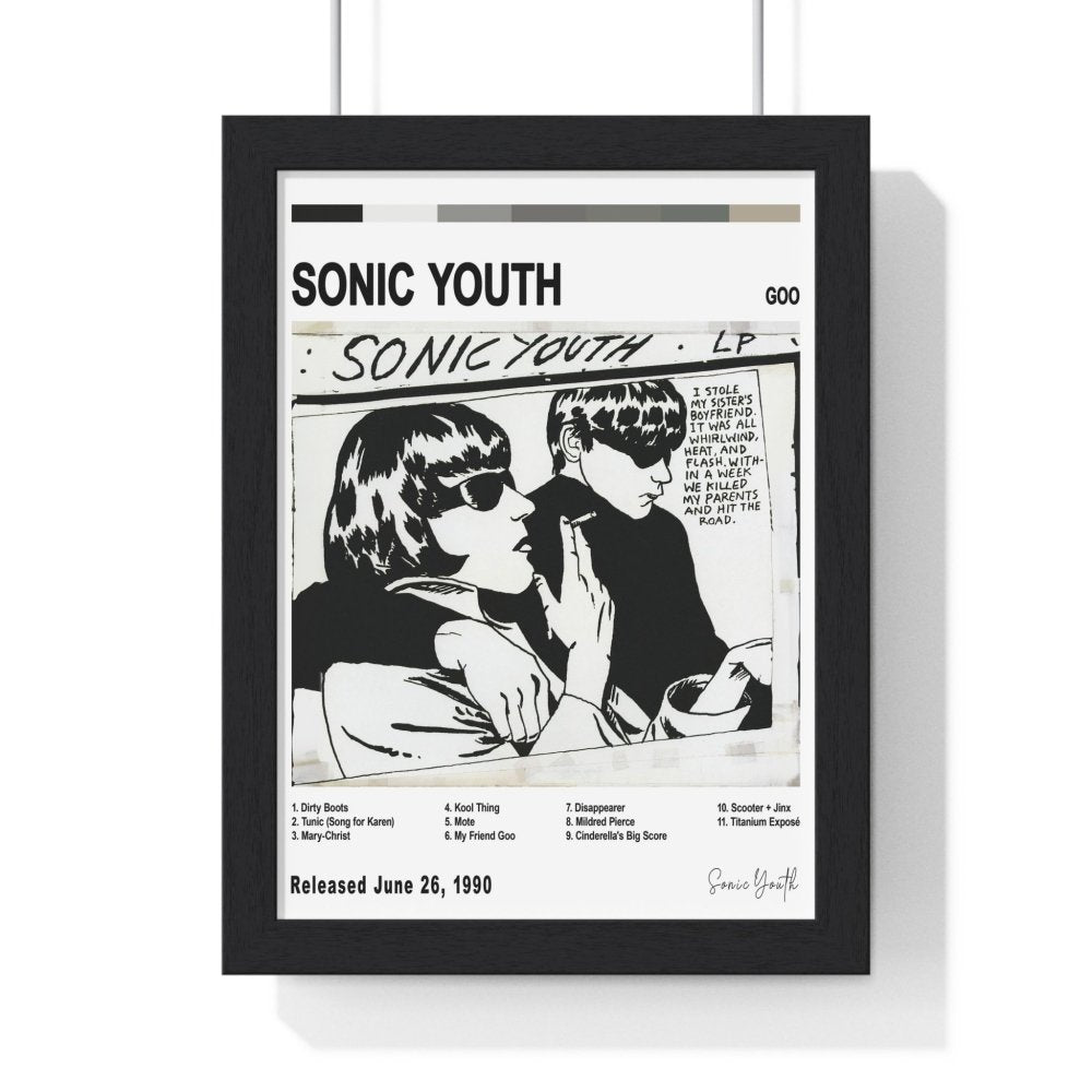 Sonic Youth - Goo Album Cover Poster - Poster Kingz - A5 (unframed) - White - 