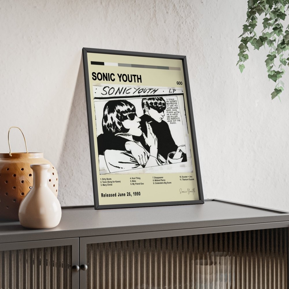 Sonic Youth - Goo Album Cover Poster - Poster Kingz - A5 (unframed) - White - 