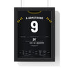 Southampton Play-Off Final 2024 Poster - Adam Armstrong 9 Wembley Shirt Print framed in a black frame, ready to hang