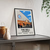 Southampton The Dell Stadium Print framed and leaning on a sideboard